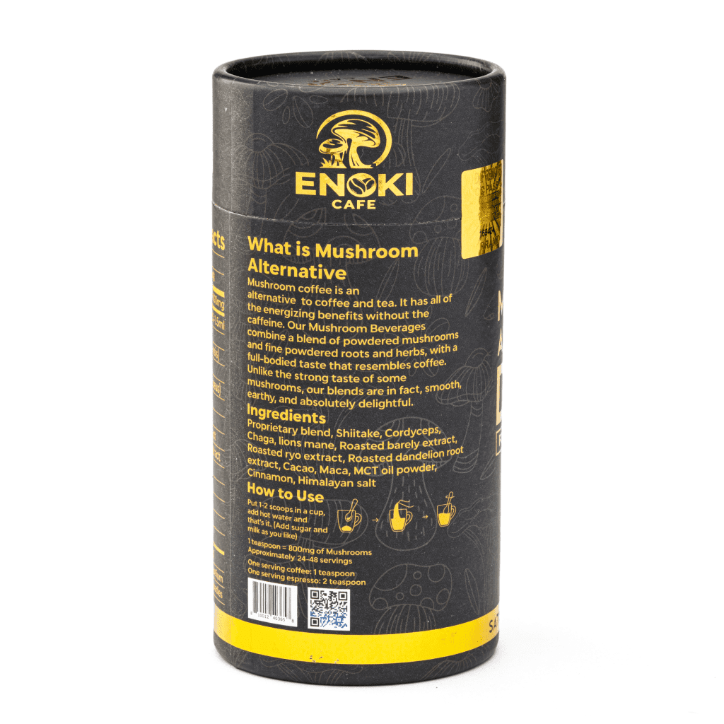 Enoki Cafe Mushroom Alternative Drink - Jar Right