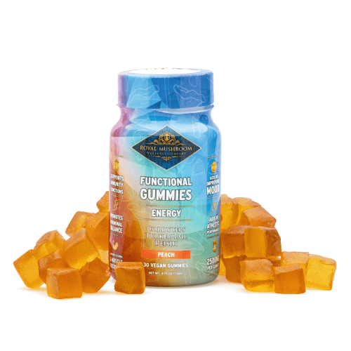Royal Mushroom Energy Mushroom Mix Gummies - Peach (30 count) - Combo