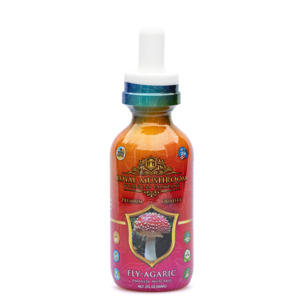Royal Mushroom Fly-Agaric (Amanita Muscaria) Mushroom Oil Tincture - Bottle Front