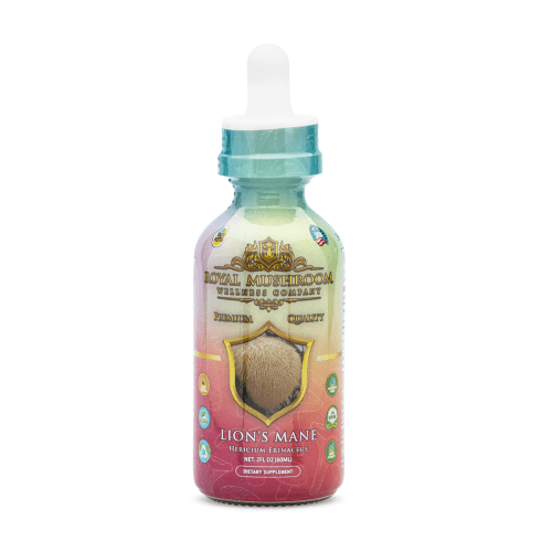 Royal Mushroom Lion's Mane Mushroom Oil Tincture - Bottle Front