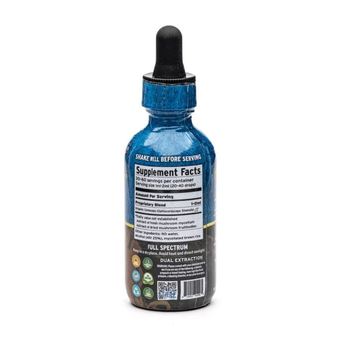 Royal Mushroom Tincture - Cordyceps - Bottle Right