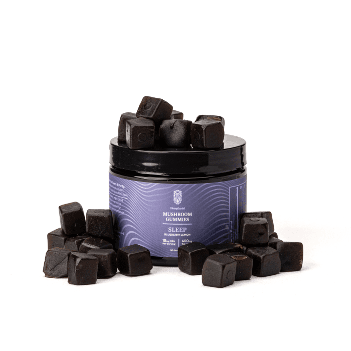 Hemplucid Sleep Mushroom Gummies - Blueberry Lemon (900 mg Total CBD + 450 mg Total CBN) - Combo