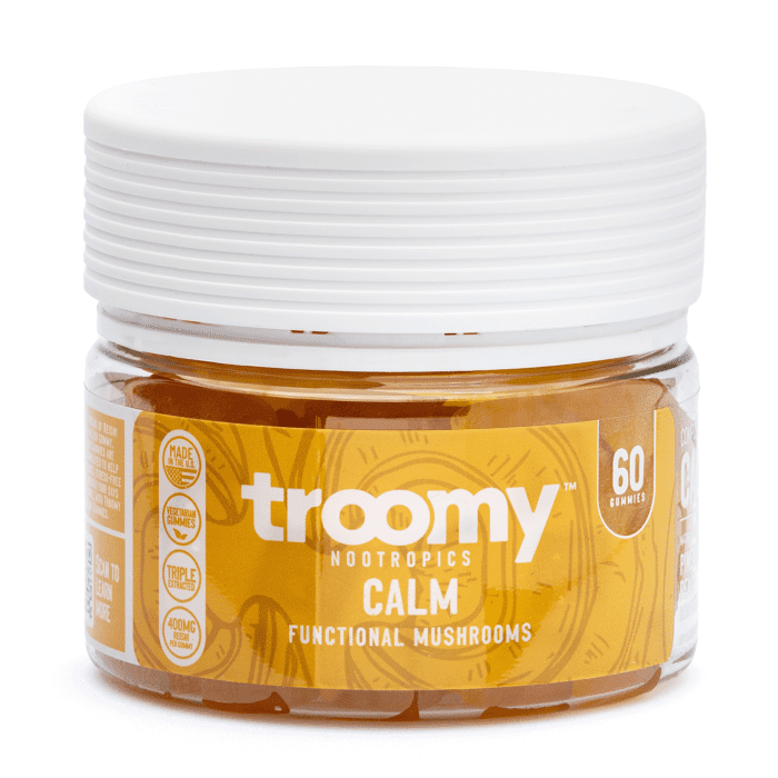 Troomy Nootropics Calm Reishi Mushroom Gummies - jar front