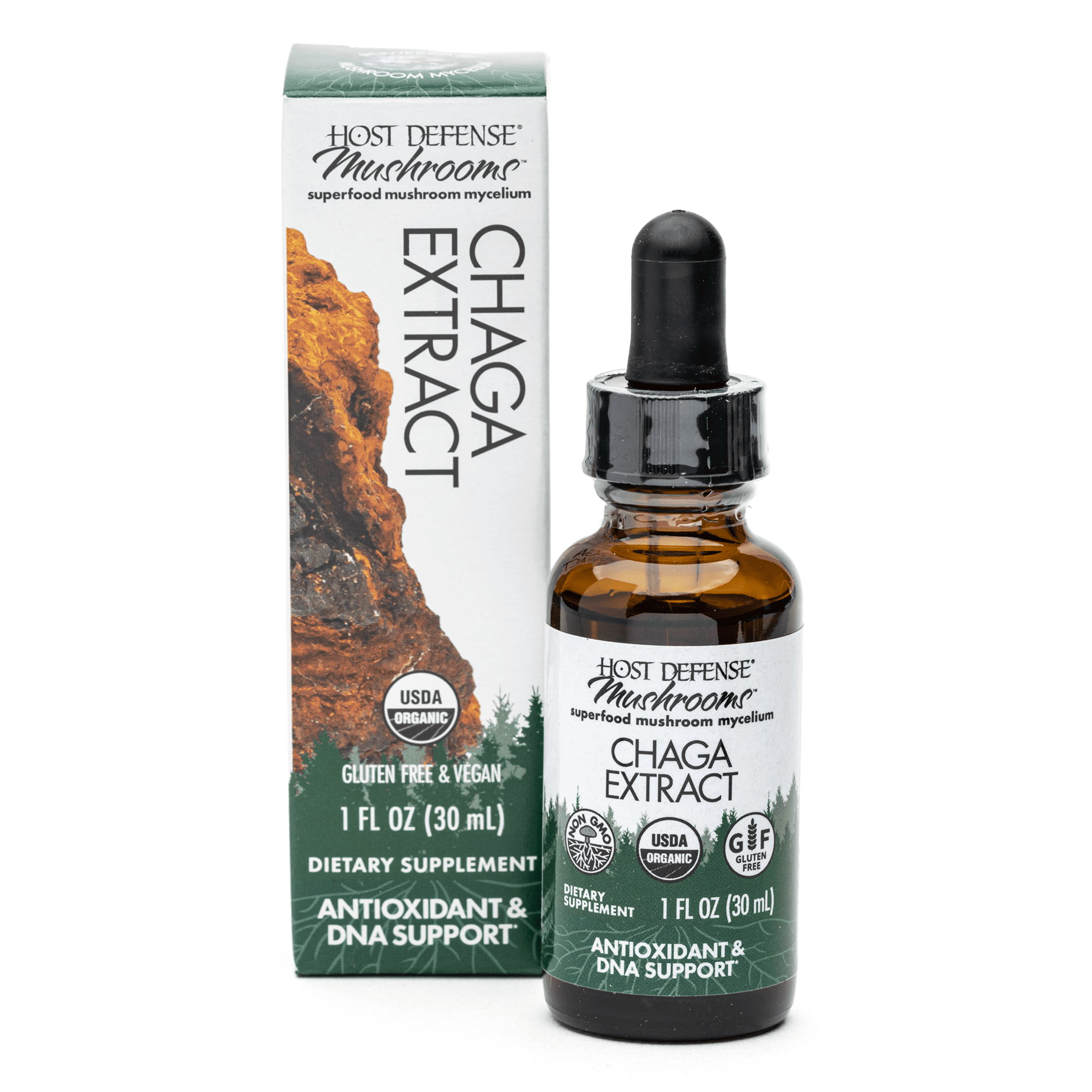 Host Defense Mushrooms Chaga Extract (1 oz) - Combo