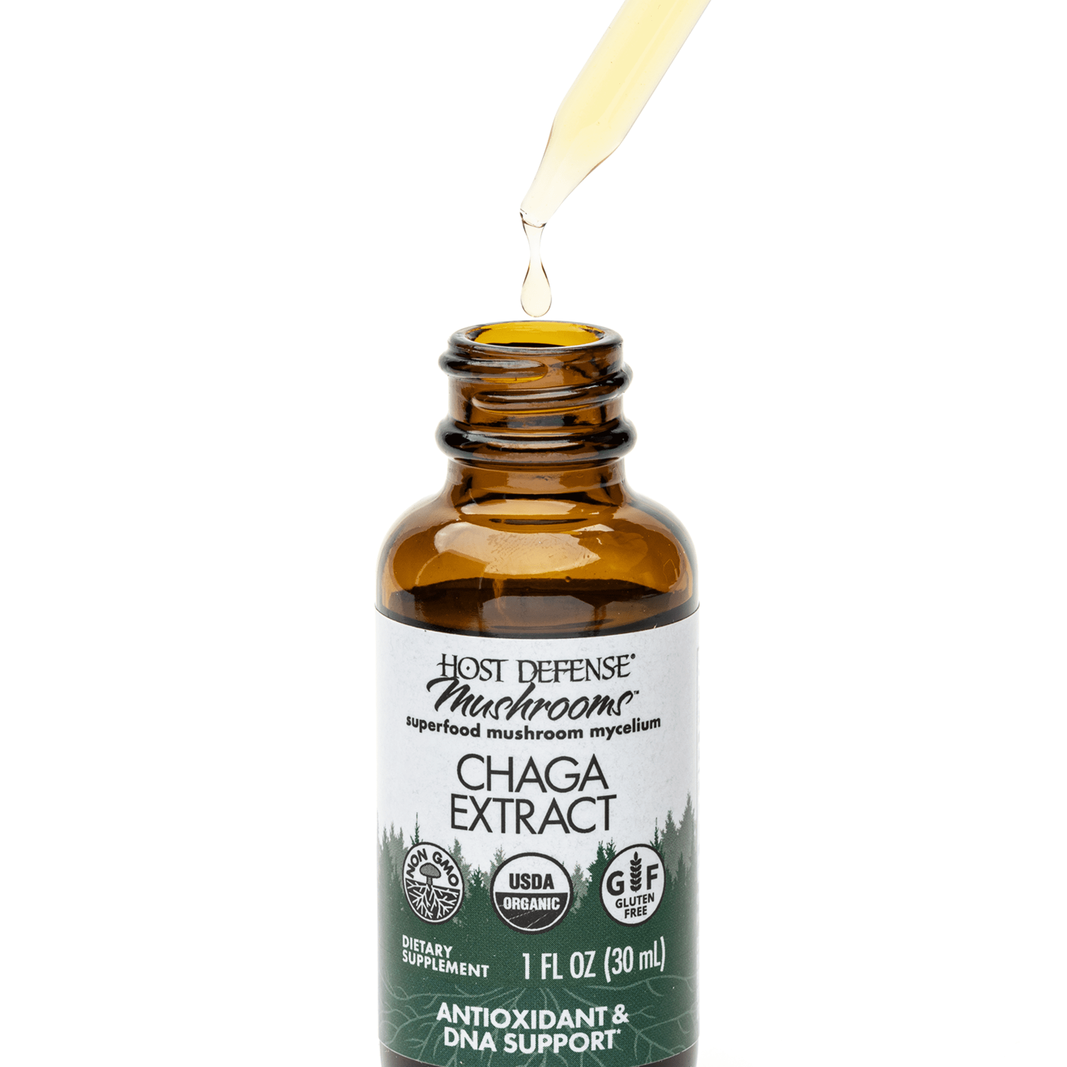 Host Defense Mushrooms Chaga Extract (1 oz) - Detail