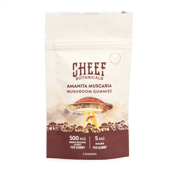Cheef Botanicals Amanita Muscaria Mushroom Gummies (5 Count) - Bag Front