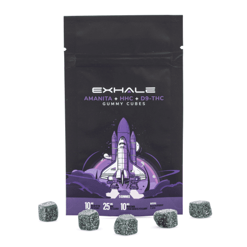 Exhale Amanita Muscaria Mushroom + HHC + Delta 9 THC Gummies (5 Count) - Combo
