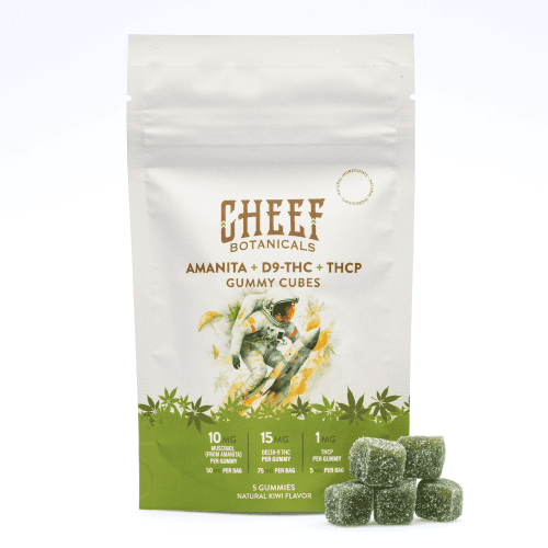 Cheef Botanicals Amanita Muscaria Mushroom + Delta 9 + THCP Gummy Cubes (5 Count) - Combo